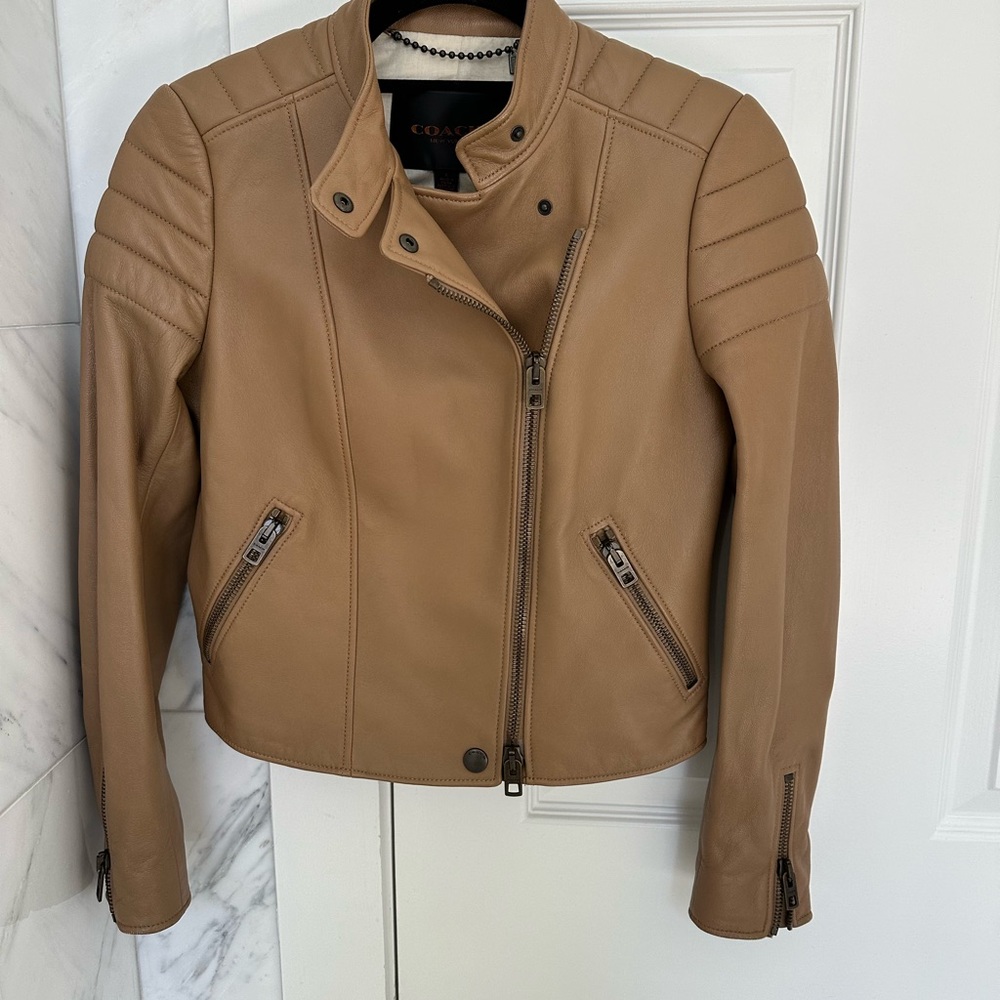Coach Leather Moto Jacket - image 2